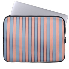 Capa Para Notebook Padrão de faixas de linha rosa e azul