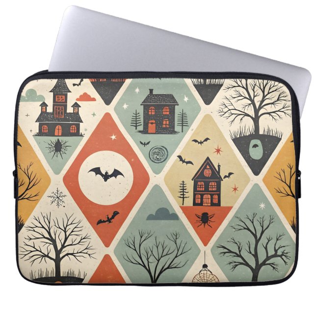 Capa Para Notebook Padrão de fantasma escuro (Frente)