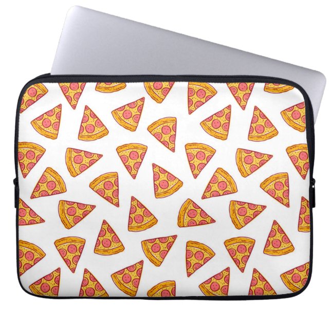 Capa Para Notebook Padrão de fatia de pizza divertida (Frente)