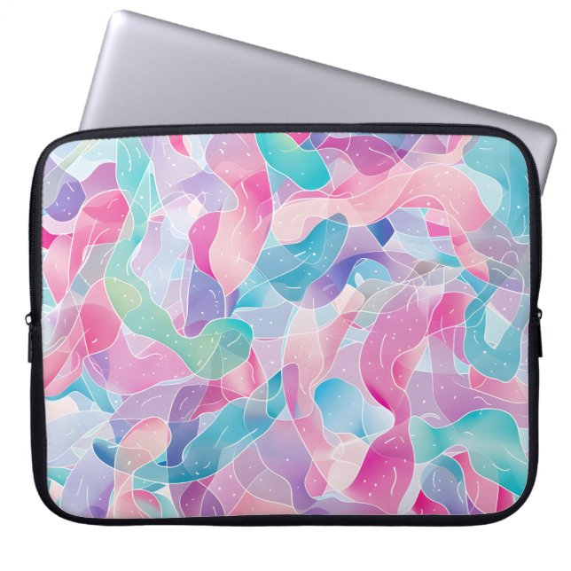 Capa Para Notebook Padrão de Fita Abstrata Pastel (Frente)