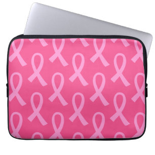 Capa Para Notebook Padrão de Fita Rosa do Câncer da Mama