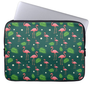 Capa Para Notebook Padrão de Flamingo Tropical