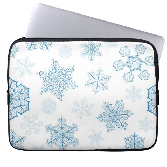 Capa Para Notebook Padrão de floco de neve	 (Frente)
