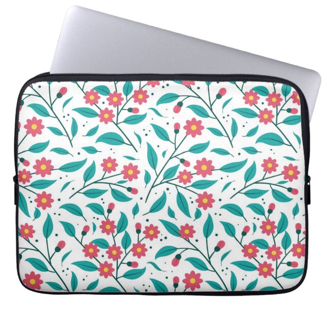 Capa Para Notebook padrão de flor (Frente)