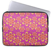 Padrão de Flor Amarelo-Roxo-Magenta