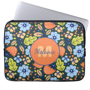 Capa Para Notebook Padrão de Flor Bonito Moderno Colorido Personaliza