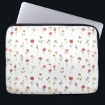 Capa Para Notebook Padrão de flor selvagem Primavera de aquarela<br><div class="desc">Primavera de Aquarela Bolsa de laptop de Padrões de Flor Selvagem</div>