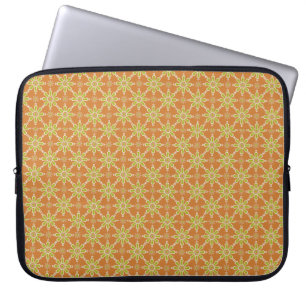 Capa Para Notebook Padrão de Flor Vermelho enferrujado, Verde, Bolsa 