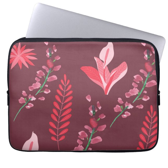 Capa Para Notebook Padrão de flores (Frente)