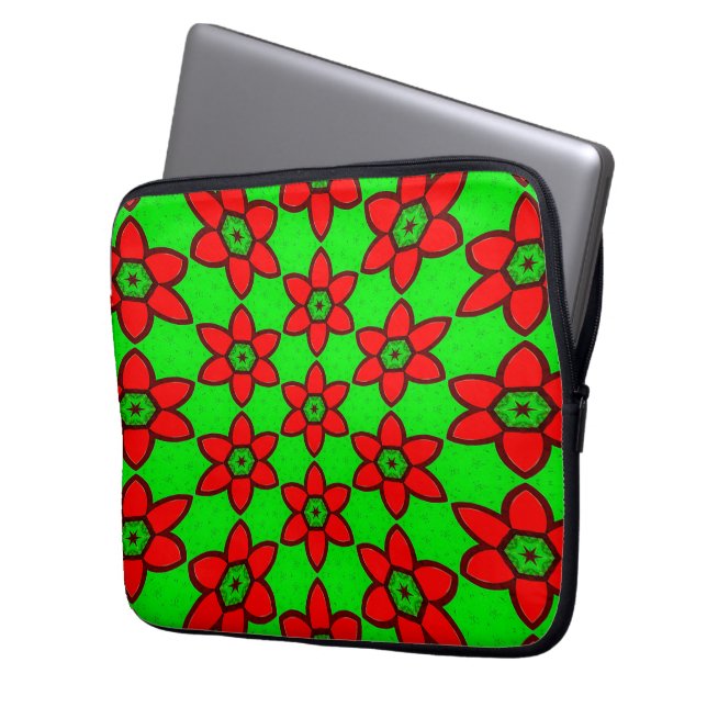 Capa Para Notebook Padrão de Flores de Abstrato Bonito (Frente Esquerda)