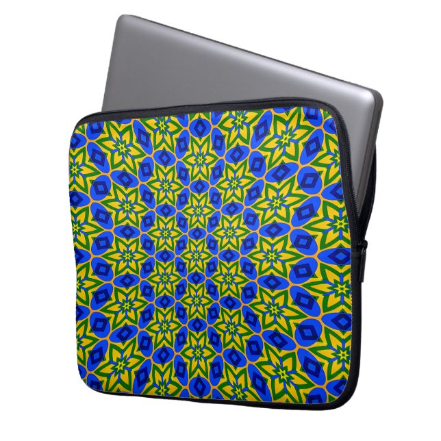 Capa Para Notebook Padrão de Flores de Abstrato Elegante (Frente Esquerda)