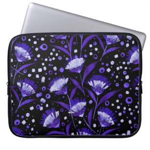 Capa Para Notebook Padrão de Flores de Cárnação de abstrato Watercolo