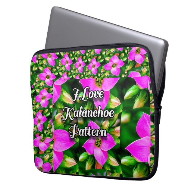 Capa Para Notebook Padrão de Flores Tropicais Rosa (Frente Esquerda)