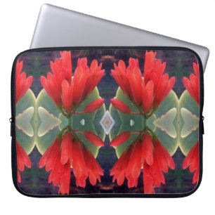 Capa Para Notebook Padrão de Flores Vermelhas