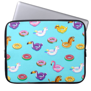 Capa Para Notebook Padrão de flutuação da Piscina de Verão