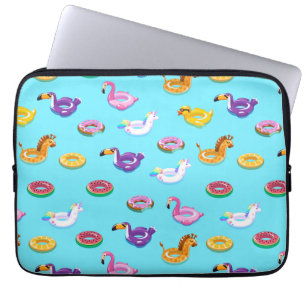 Capa Para Notebook Padrão de flutuação da Piscina de Verão