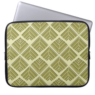 Capa Para Notebook Padrão de Folha Quadrada Ouro Luz Limestone