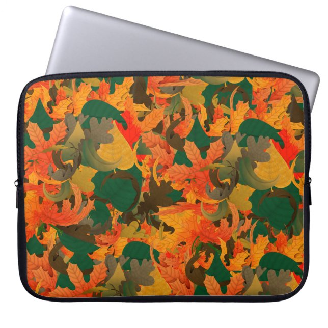 Capa Para Notebook Padrão de Folhas Caindo para Outono (Frente)