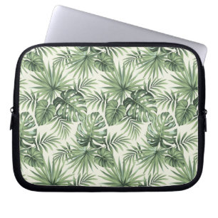 Capa Para Notebook Padrão de Folhas Tropicais Verdes