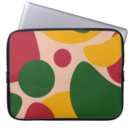 Capa Para Notebook Padrão de Formas Abstratas Retro em Negrito 