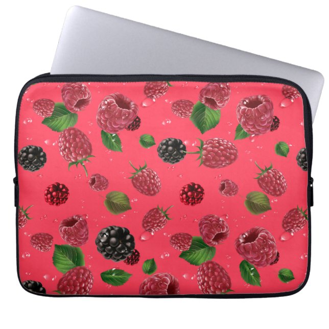 Capa Para Notebook Padrão de Framboesa (Frente)