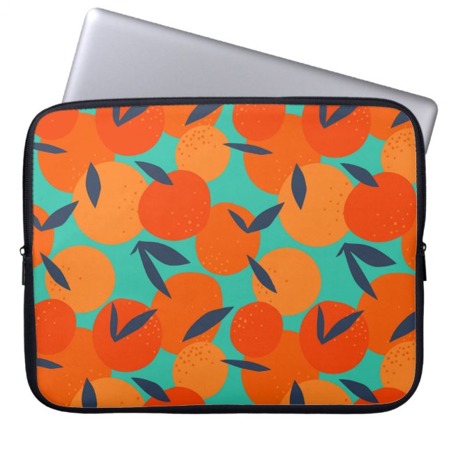 Capa Para Notebook Padrão de Fruta laranja abstrato (Frente)