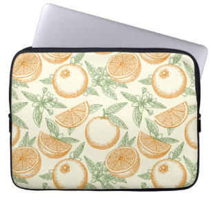 Capa Para Notebook Padrão de Fruta Laranja Clássica