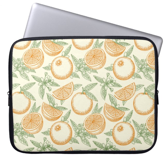 Capa Para Notebook Padrão de Fruta Laranja Clássica (Frente)