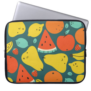 Capa Para Notebook Padrão de Fruta tropical desenhada à mão
