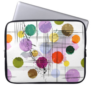 Capa Para Notebook padrão de fundo abstrato, com círculos, linhas,