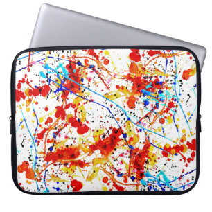 Capa Para Notebook Padrão de Fundo Branco das Manchas de Aquarela