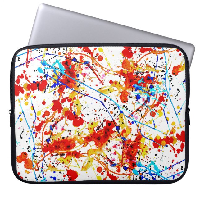 Capa Para Notebook Padrão de Fundo Branco das Manchas de Aquarela (Frente)
