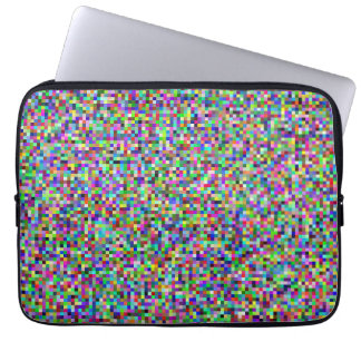 Capa Para Notebook Padrão de Fundo de Quadrados de Pixel Coloridos