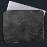 Capa Para Notebook Padrão de fundo preto de luxo com faíscas<br><div class="desc">Clam design com fundo preto de luxo e brilhos brancos.</div>