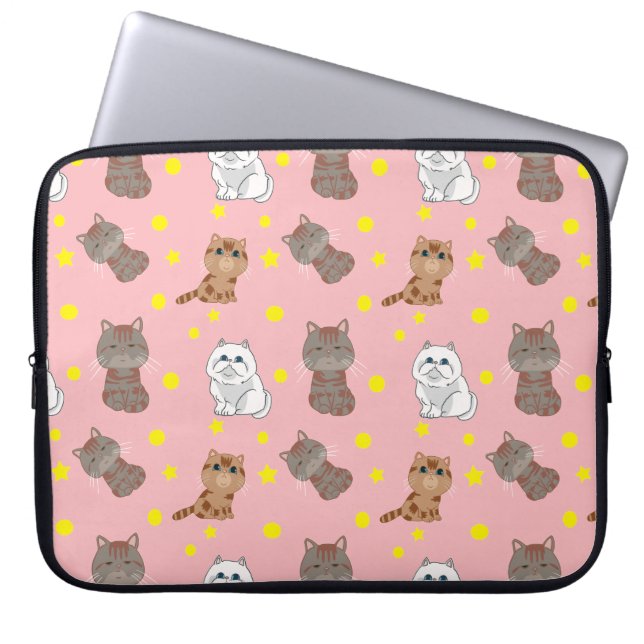 Capa Para Notebook padrão de gatinho (Frente)