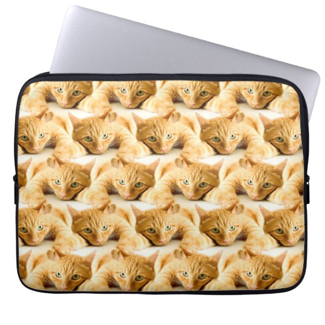 Capa Para Notebook Padrão de Gengibre Laranja (Frente)