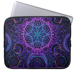 Capa Para Notebook Padrão de Geometria Sagrada sem falhas. Símbolos h