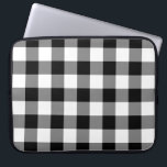 Capa Para Notebook Padrão de Gingham Preto e Branco<br><div class="desc">Quadrados negros, brancos e cinzas formam uma xadrez marcada e em negrito. O padrão de gingham preto e branco foi criado do zero. O branco é transparente, então você pode mudá-lo se quiser. Basta clicar no botão "Personalizar" e selecionar uma "Cor de fundo impressa" na barra lateral. Quando terminar, clique...</div>