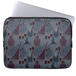 Capa Para Notebook Padrão de Halloween Mágico ao Luar