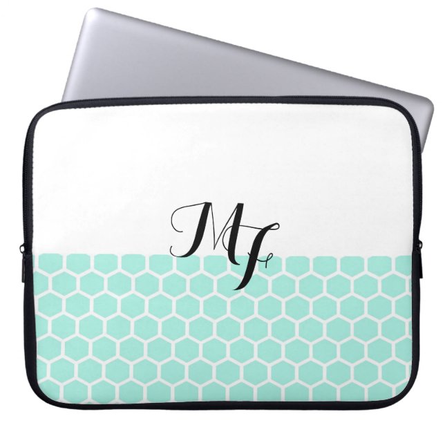 Capa Para Notebook Padrão de Hexágono de Bolsa de laptop Neoprene do  (Frente)