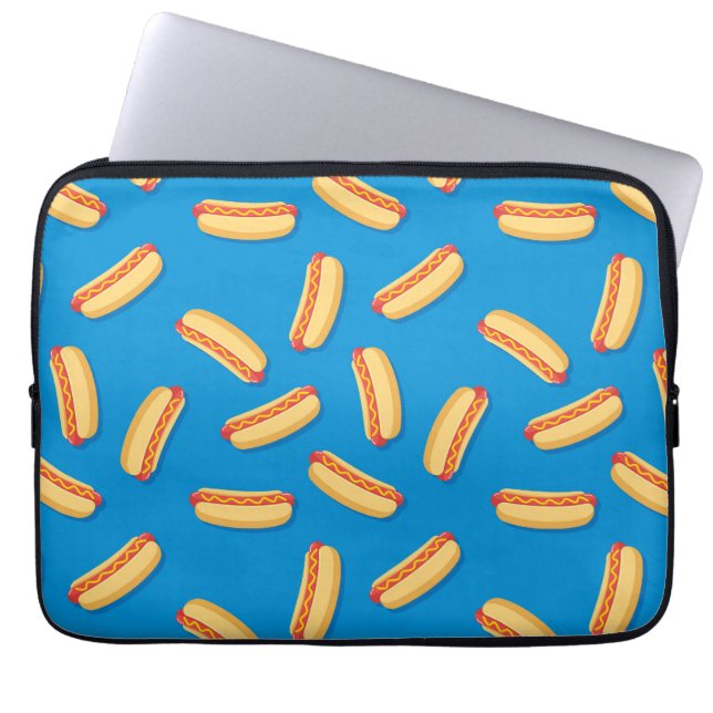 Capa Para Notebook Padrão de Hotdog de Comida Rápida (Frente)