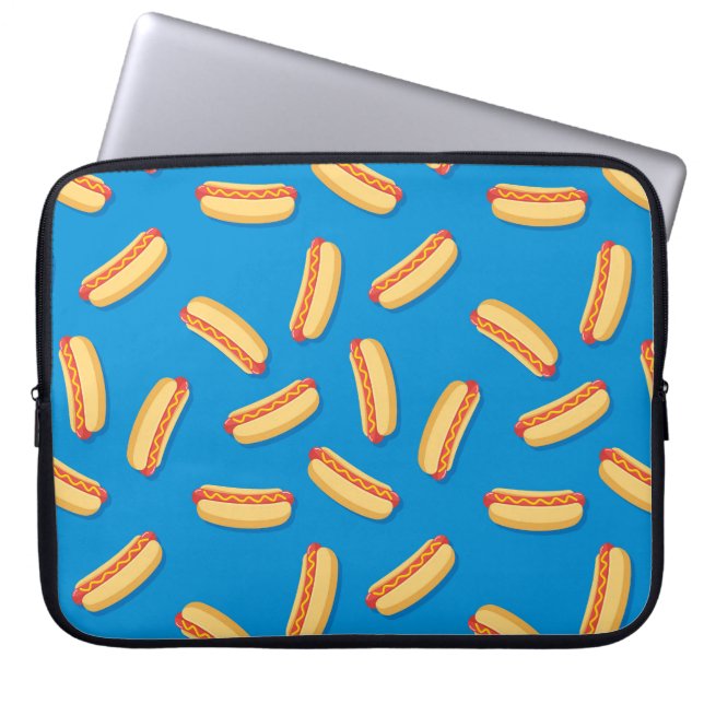 Capa Para Notebook Padrão de Hotdog de Comida Rápida (Frente)