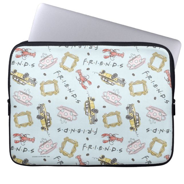 Capa Para Notebook Padrão de Ícones de Aquarela FRIENDS™ (Frente)