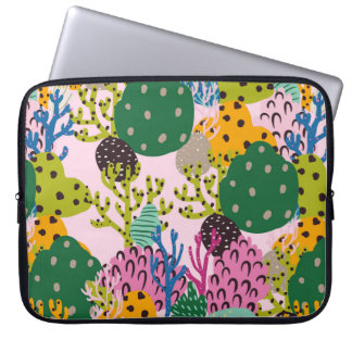 Capa Para Notebook Padrão de ilustração submarina brilhante com belez
