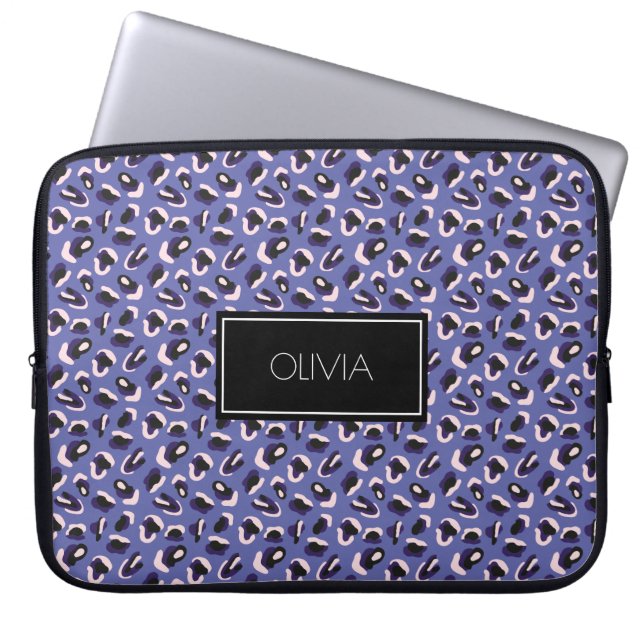Capa Para Notebook Padrão de Impressão Animal Roxa Brilhante Personal (Frente)