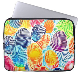 Capa Para Notebook Padrão de impressão digital colorido