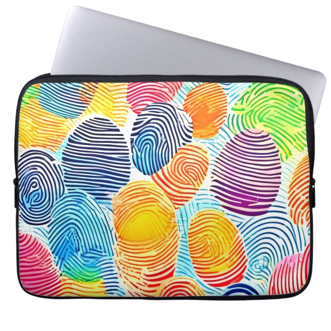 Capa Para Notebook Padrão de impressão digital colorido (Frente)