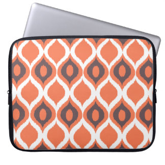 Capa Para Notebook Padrão de Impressão Tribal Ikat Geométrico Laranja