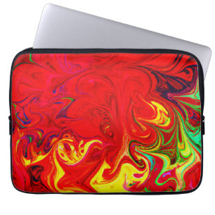 Capa Para Notebook Padrão de Intermitência de Cores Energéticas