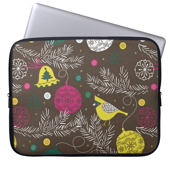Capa Para Notebook Padrão de inverno de Natal (Frente)